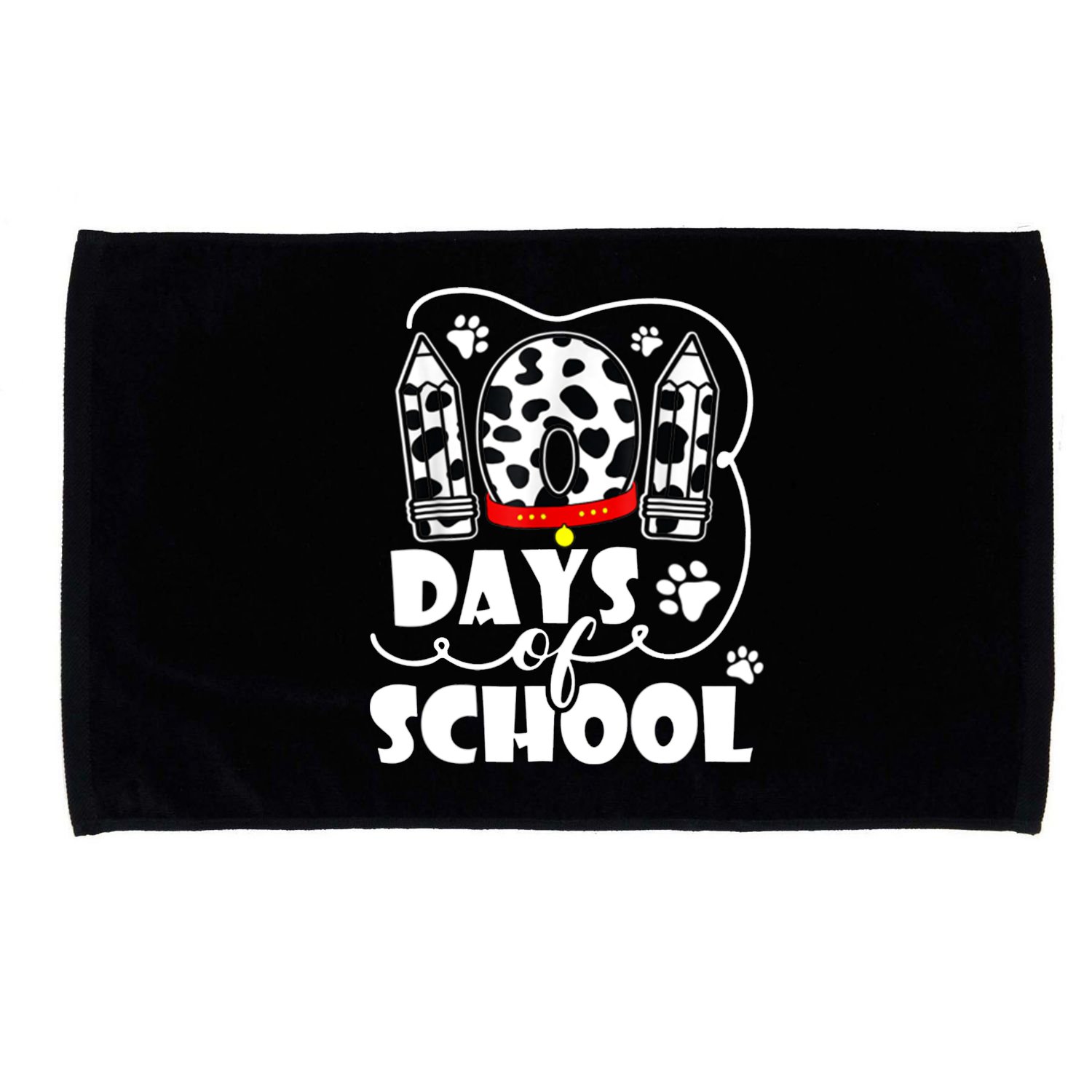 101 Days Of School Dalmatian Logo Microfiber Hand Towel