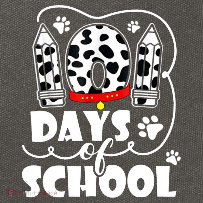 101 Days Of School Dalmatian Logo Cotton Canvas Backpack