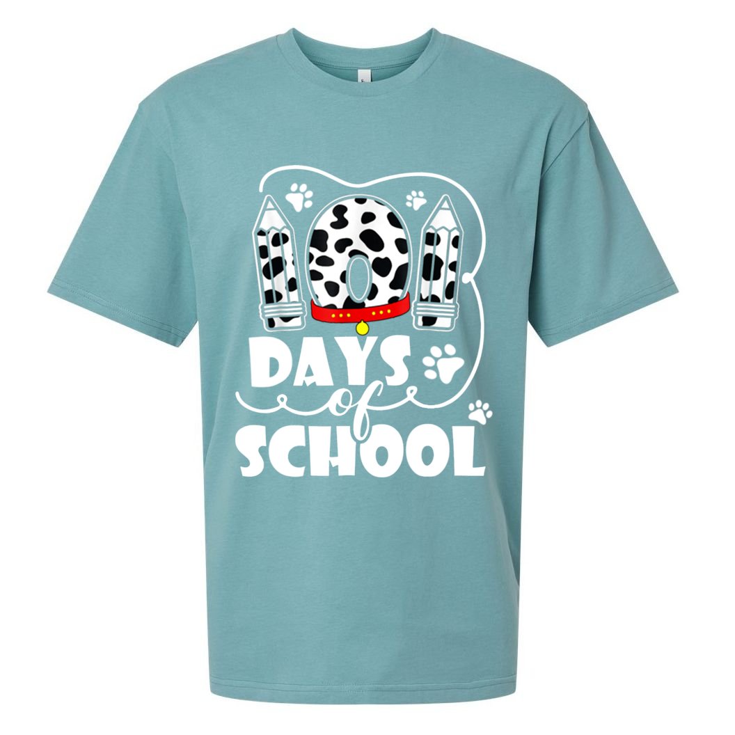 101 Days Of School Dalmatian Logo Sueded Cloud Jersey T-Shirt