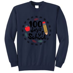 100 Days Of Hearts Celebrate 100th Day Of School Tall Sweatshirt