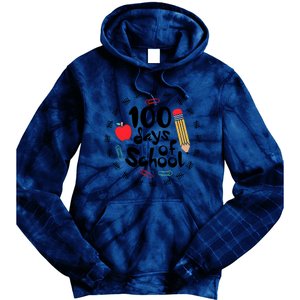 100 Days Of Hearts Celebrate 100th Day Of School Tie Dye Hoodie