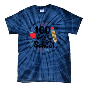 100 Days Of Hearts Celebrate 100th Day Of School Tie-Dye T-Shirt