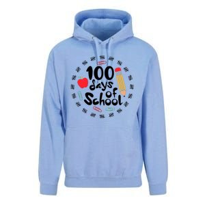 100 Days Of Hearts Celebrate 100th Day Of School Unisex Surf Hoodie