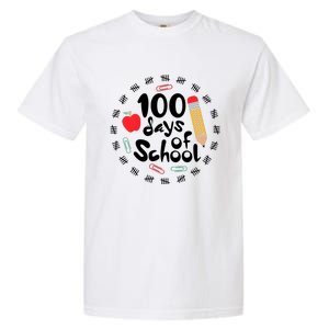 100 Days Of Hearts Celebrate 100th Day Of School Garment-Dyed Heavyweight T-Shirt