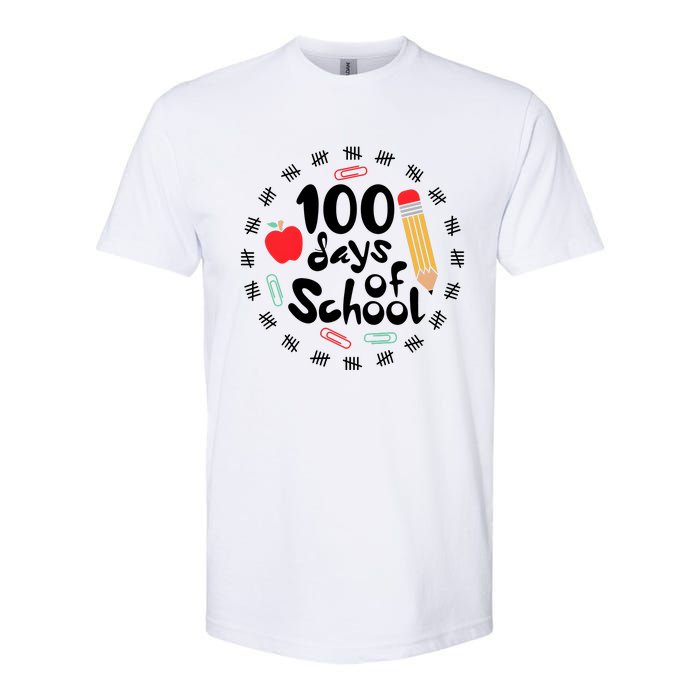 100 Days Of Hearts Celebrate 100th Day Of School Softstyle CVC T-Shirt