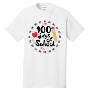 100 Days Of Hearts Celebrate 100th Day Of School Tall T-Shirt