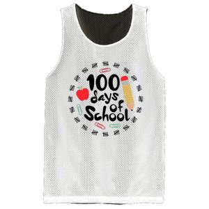 100 Days Of Hearts Celebrate 100th Day Of School Mesh Reversible Basketball Jersey Tank