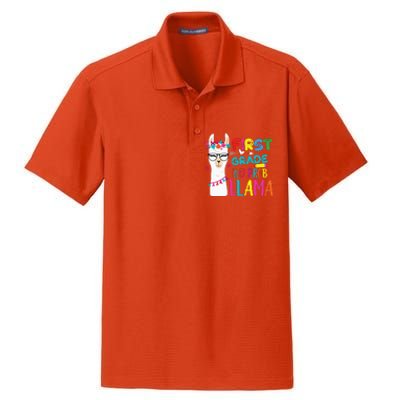 100th Day Of 1st Grade 100 Days Smarter No Prob Llama Dry Zone Grid Polo