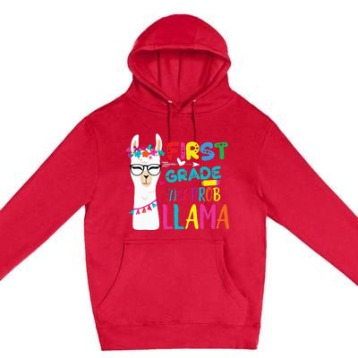 100th Day Of 1st Grade 100 Days Smarter No Prob Llama Premium Pullover Hoodie