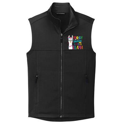 100th Day Of 1st Grade 100 Days Smarter No Prob Llama Collective Smooth Fleece Vest