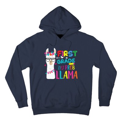 100th Day Of 1st Grade 100 Days Smarter No Prob Llama Hoodie