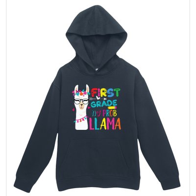 100th Day Of 1st Grade 100 Days Smarter No Prob Llama Urban Pullover Hoodie