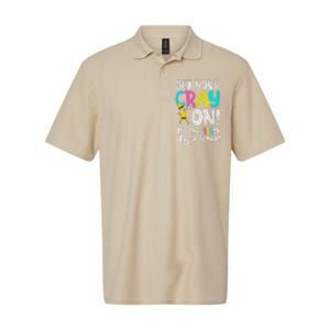 100th Day Of School Get Your Cray On Funny Teacher Softstyle Adult Sport Polo