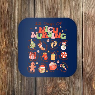 12 Days Of Nicu Unit Nursing Funny Nicu Nurse Christmas Coaster