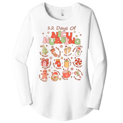 12 Days Of Nicu Unit Nursing Funny Nicu Nurse Christmas Women's Perfect Tri Tunic Long Sleeve Shirt