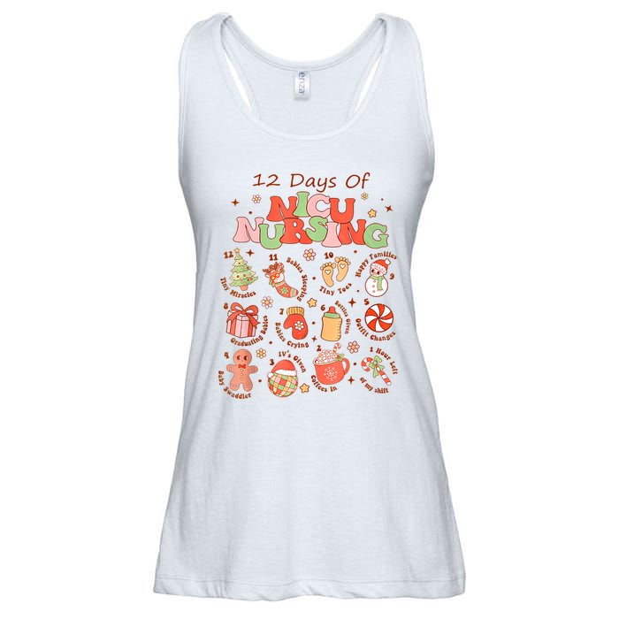 12 Days Of Nicu Unit Nursing Funny Nicu Nurse Christmas Ladies Essential Flowy Tank