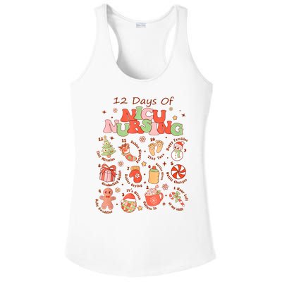 12 Days Of Nicu Unit Nursing Funny Nicu Nurse Christmas Ladies PosiCharge Competitor Racerback Tank