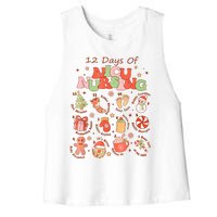 12 Days Of Nicu Unit Nursing Funny Nicu Nurse Christmas Women's Racerback Cropped Tank