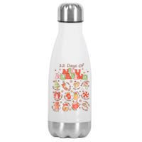 12 Days Of Nicu Unit Nursing Funny Nicu Nurse Christmas Stainless Steel Insulated Water Bottle