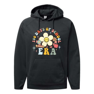 100 Days Of Schoolin My Teacher Era Performance Fleece Hoodie