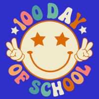 100th Days Of School Cute Happy Face 100 Days Smarter Groovy Great Gift 16 in Basic Backpack