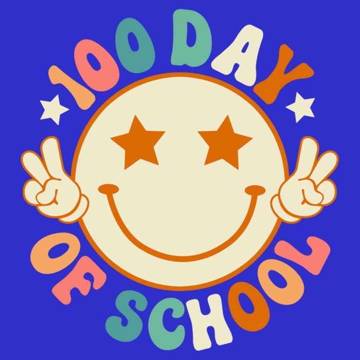 100th Days Of School Cute Happy Face 100 Days Smarter Groovy Great Gift 16 in Basic Backpack
