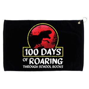 100 Days Of School Tcute Giftrex Roar Books Teacher Student Funny Gift Grommeted Golf Towel