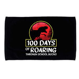 100 Days Of School Tcute Giftrex Roar Books Teacher Student Funny Gift Microfiber Hand Towel