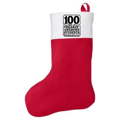 100 Days Of School And Awesome Students School Nurse Gift Felt Holiday Christmas Stocking