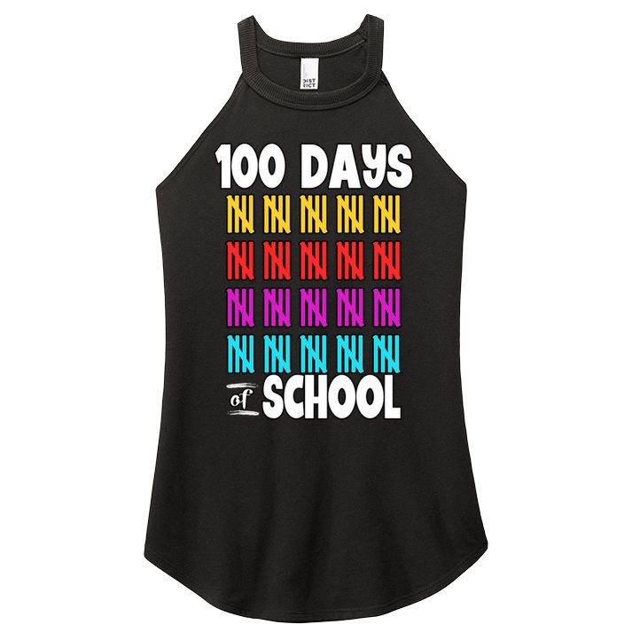 100 Days Of School Costume 100th Day Cool Gift Women's Perfect Tri Rocker Tank