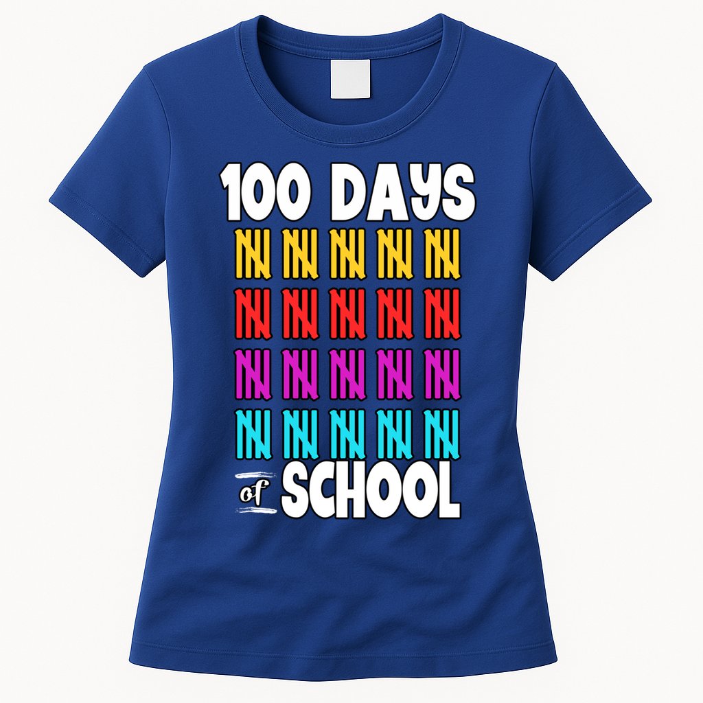 100 Days Of School Costume 100th Day Cool Gift Womens T-Shirt