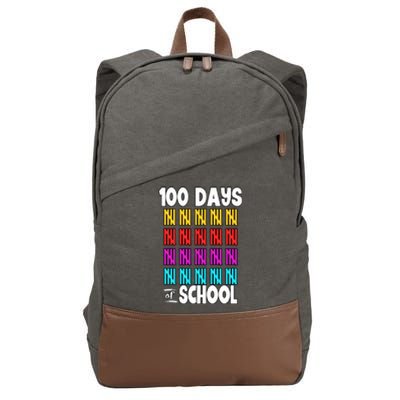 100 Days Of School Costume 100th Day Cool Gift Cotton Canvas Backpack