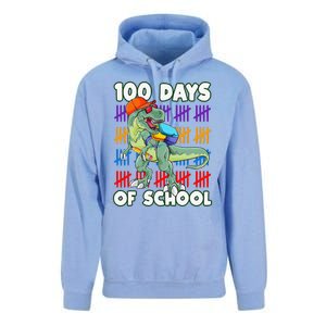 100 Days Of School Teacher Student Dinosaur Unisex Surf Hoodie