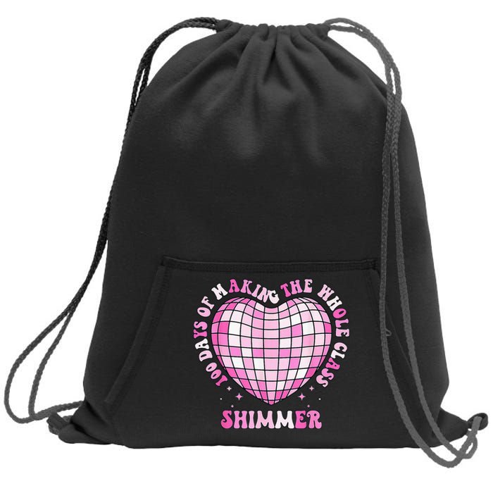 100 Days Of School 100 Days Of Making Whole Class Shimmer Sweatshirt Cinch Pack Bag