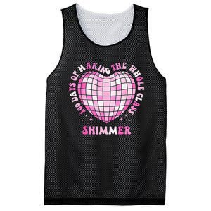 100 Days Of School 100 Days Of Making Whole Class Shimmer Mesh Reversible Basketball Jersey Tank