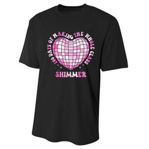 100 Days Of School 100 Days Of Making Whole Class Shimmer Performance Sprint T-Shirt