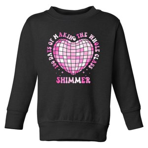 100 Days Of School 100 Days Of Making Whole Class Shimmer Toddler Sweatshirt