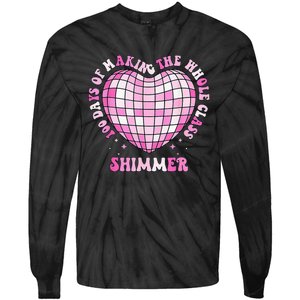 100 Days Of School 100 Days Of Making Whole Class Shimmer Tie-Dye Long Sleeve Shirt