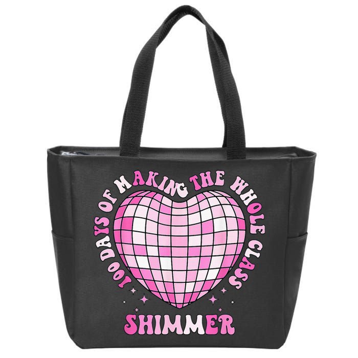 100 Days Of School 100 Days Of Making Whole Class Shimmer Zip Tote Bag