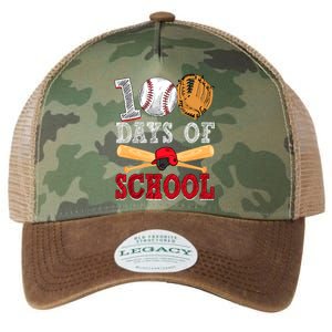 100 Days Of School Baseball Lover Legacy Tie Dye Trucker Hat