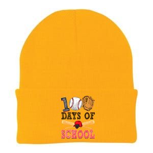 100 Days Of School Baseball Lover Knit Cap Winter Beanie