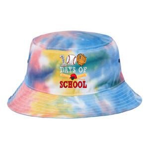 100 Days Of School Baseball Lover Tie Dye Newport Bucket Hat