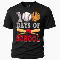 100 Days Of School Baseball Lover Cooling Performance Crew T-Shirt
