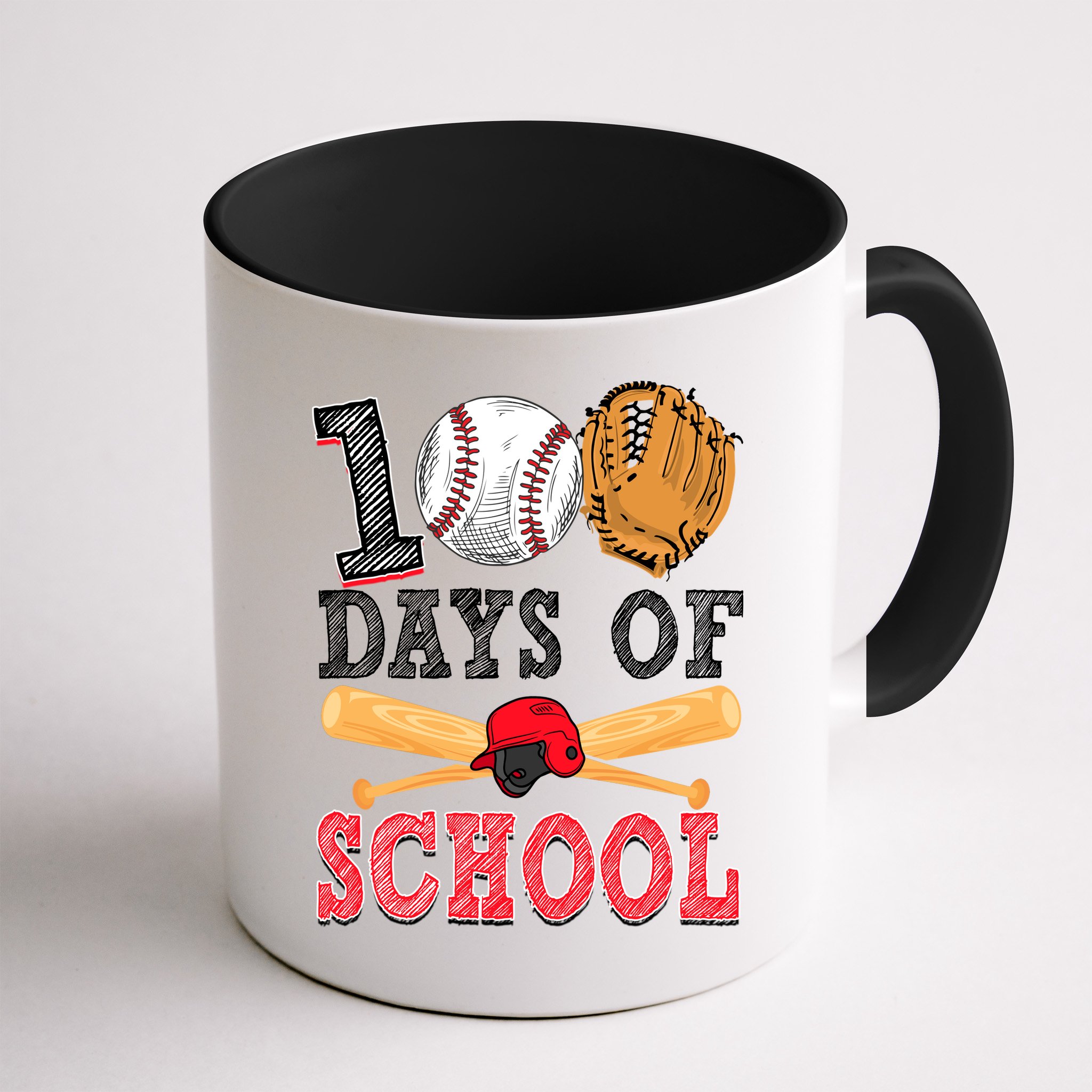 100 Days Of School Baseball Lover Mug