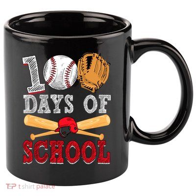 100 Days Of School Baseball Lover 11oz C Handle Ceramic Mug