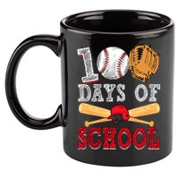 100 Days Of School Baseball Lover 11oz C Handle Ceramic Mug