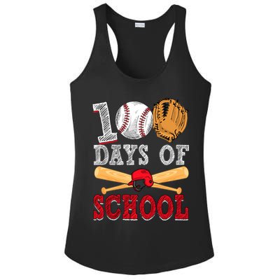 100 Days Of School Baseball Lover Ladies PosiCharge Competitor Racerback Tank