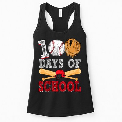 100 Days Of School Baseball Lover Womens Tank Top
