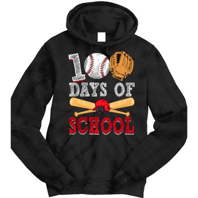 100 Days Of School Baseball Lover Tie Dye Hoodie