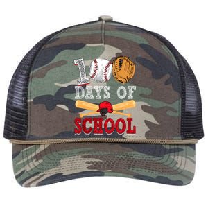 100 Days Of School Baseball Lover Retro Rope Trucker Hat Cap